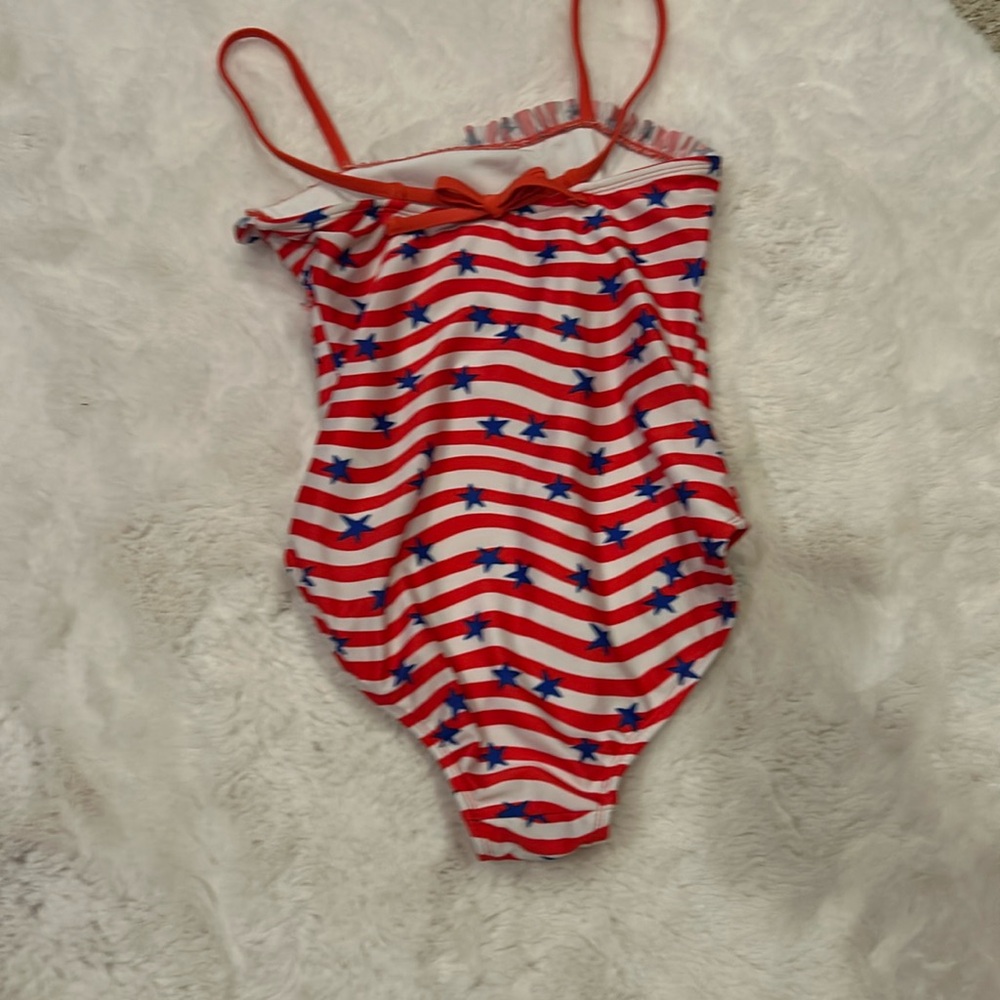 Bathing suit with stripes and stars